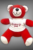 Uyku Arkadaşı Peluş Ayıcık 35 cm Kırmızı