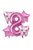 Diş Buğdayı Balon Set Ilk Dşim Folyo Balon Set Konsept Doğum Günü Set Yaş Balon