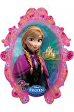 Frozen Karlar Ülkesi Elsa Anna Portre Folyo Balon 1 Adet 85 cm Çift Yönlü Frozen Elsa Anna Balon