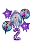 Frozen Karlar Ülkesi Elsa Konsept Doğum Günü Balon Set 2 Yaş Elsa Karlar Ülkesi Mor Balon Set