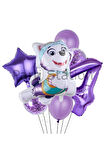 Paw Patrol Everst 7 Yaş Balon Set Paw Patrol Everst Doğum Günü Folyo Balon Set