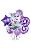 Paw Patrol Everst 7 Yaş Balon Set Paw Patrol Everst Doğum Günü Folyo Balon Set