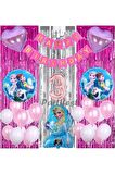Frozen Elsa 3 Yaş Balon Seti Karlar Ülkesi Konsept Helyum Balon Set Frozen Elsa Doğum Günü Set