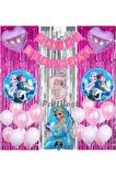Frozen Elsa 5 Yaş Balon Seti Karlar Ülkesi Konsept Helyum Balon Set Frozen Elsa Doğum Günü Set