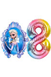 Frozen Elsa Konsept 4 Yaş Renkli Balon Set Karlar Ülkesi Tema Doğum Günü Folyo Balon Set
