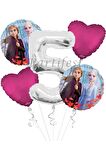 Frozen 5 Yaş Balon Set Elsa Balon Folyo Balon Set Konsept Karlar Ülkesi Doğum Günü Set Yaş Balon