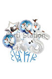 Karlar Ülkesi Frozen Elsa Olaf 5 Yaş Balon Set Frozen Elsa Olaf Konsept Doğum Günü Folyo Balon Set