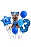 Paw Petrol Pav Petrol Polis Köpek Chase 3 Yaş Balon Konsept Doğum Günü Set Yaş Balon Set
