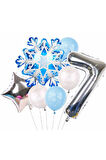 Kar Tanesi Frozen Elsa Kış Konsept Snowflake 8 Yaş Balon Konsept Doğum Günü Set Yaş Balon Set