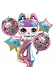 Unicorn Lol Bebek Konsept 4 Yaş Balon Doğum Günü Set Yaş Balon Set