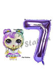 LOL Bebek 2 Yaş Balon ve Mor Rakam Balon Doğum Günü Parti Set