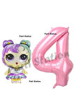 LOL Bebek 4 Yaş Balon ve Pembe Rakam Balon Doğum Günü Parti Set