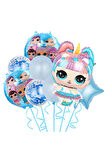 LOL Surprise Yıldız Balonlu Konsept Doğum Günü Balon Set Unicorn LOL Bebek Tema Doğum Günü Balon Set
