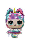 LOL Surprise Yıldız Balonlu Konsept Doğum Günü Balon Set Unicorn LOL Bebek Tema Doğum Günü Balon Set