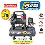 Puma 9 Lt Yüksek Verimli Yağsız Kompresör