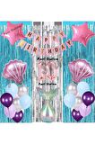 Deniz Kızı 10 Yaş Doğum Günü Konsept Balon Set Mermaid Balloon Set Deniz Kızı Günü Seti