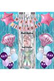 Deniz Kızı 8 Yaş Doğum Günü Konsept Balon Set Mermaid Balloon Set Deniz Kızı Günü Seti