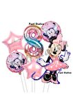 Minnie Mouse 8 Yaş Balon Set Minnie Mouse Doğum Günü Konsept Parti Balon Set