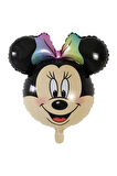 Minnie Mouse 1 Yaş Balon Set Minnie Mouse Konsept Balon ve Rengarenk Rakam Balon Set