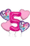 My Little Ponny 5 Yaş Balon Set Balon Folyo Set My Little Ponny Konsept Doğum Günü Set Yaş Balon