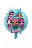 Surprise Konsept 6 Yaş Balon Set Unicorn LOL Bebek Mor Rakam Balon Parti Doğum Günü Balon Set
