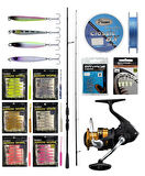 YekOutdoor LRF Seti Okuma Psycho Stick Game 198cm Ex-Fast 0.5-3.5gr 2 Parça Olta Kamışı&Shimano Makina FX 1000 FC