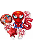 Spiderman Örümcek Adam Konsept 6 Yaş Balon Set Spiderman Doğum Günü Set Yaş Balon Set