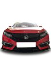Honda Civic Serisi Fc5 (2015-2018) Sedan Ön Tampon Lip (plastik - Parlak Siyah)