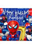 Spiderman Örümcek Adam Balon Set Balon Folyo Set Spiderman Konsept Doğum Günü Set Yaş Balon