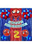 Spiderman Örümcek Adam Balon Set Balon Folyo Set Spiderman Konsept Doğum Günü Set Yaş Balon