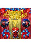 Spiderman Örümcek Adam Balon Set Balon Folyo Set Spiderman Konsept Doğum Günü Set Yaş Balon