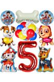 5 Yaş Balon Set Paw Petrol Marshall Chase Skye Rubble Doğum Günü Parti Folyo Balon Seti