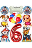 Paw Patrol 6 Yaş Balon Set Paw Petrol Chase Skye Rubble Doğum Günü Parti Folyo Balon Seti