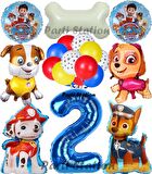 Paw Patrol 2 Yaş Balon Set Paw Petrol Marshall Chase Skye Rubble Doğum Günü Parti Folyo Balon Seti