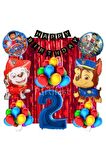Paw Patrol 2 Yaş Balon Seti Paw Patrol Doğum Günü Set Paw Patrol Marshlall Chase
