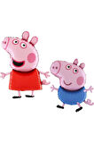 Peppa Pig Konsept 6 Yaş Yıldız Balon Set Pembe Domuz Peppa Pig George Tema Doğum Günü Folyo Balon
