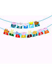 Peppa Pig Happy Birthday Banner ve Balon Doğum Günü Parti Seti Peppa Pig Flama