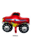 Canavar Kamyon Pikap 8 Yaş Balon Set Arabalar Konsept Canavar Kamyon Balon ve Kırmızı Rakam Balon