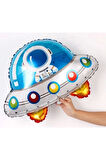 Uzay Konsept Balon Set Uzay Aracı ve Astronot Balon Buketi Doğum Günü Balon Set