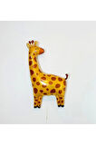 1 Adet Safari Konsept Sevimli Zürafa Folyo Balon Giraffe Balloon 95 cm