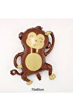 Safari Konsept Maymun Balon Set Sevimli Maymun Balon Buketi Doğum Günü Monkey Balloon Set