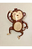 Safari Konsept Maymun Balon Set Sevimli Maymun Balon Buketi Doğum Günü Monkey Balloon Set