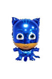 PjMasks Kedi Çocuk Konsept Doğum Günü Parti Balon Set Pijamaskeliler Kedi Çocuk Tema Parti Balon Set
