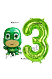 Pijamaskeliler Yaş Balon Seti Pjmasks Konsept Helyum Balon Set Pijamaskeli Doğum Günü Set