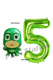 Pijamaskeliler Yaş Balon Seti Pjmasks Konsept Helyum Balon Set Pijamaskeli Doğum Günü Set
