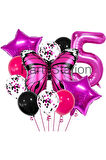 Pembe Kelebek 6 Yaş Balon Set Kelebek Konsept Doğum Günü Balon Balon Set