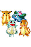 Pokemon Konsept 7 Yaş Doğum Günü Balon Set Pokemon Pikaçu Balbazar Çarmender Sikörtıl Balon