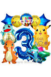 Pokemon Konsept 5 Yaş Doğum Günü Balon Set Pokemon Pikachu Bulbasaur Charmander Squirtle Balon