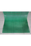 PVC KARE PASPAS 90 X 100 CM YEŞİL BANYO KAYMAZ YER ZEMİN MATI