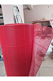 PVC KARE PASPAS 90 X 100 CM KIRMIZI BANYO KAYMAZ YER ZEMİN MATI